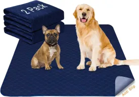 2Pack Dog Pads Washable 53x65, Extra Large Puppy Pads Waterproof, Super Absorption, Anti Skid Whelping Pad for Puppy Pen