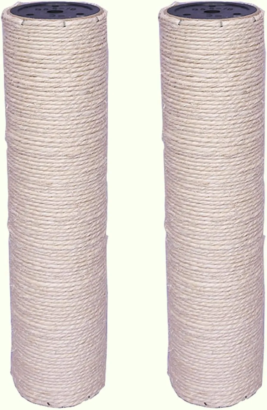 2Pcs M10 Cat Tree Replacement Posts - 10mm Bolt Sisal Cat Scratching Post Replacement Pole DIY M10 Bolt Sturdy PVC Tubes 3.34 * 15" (White)
