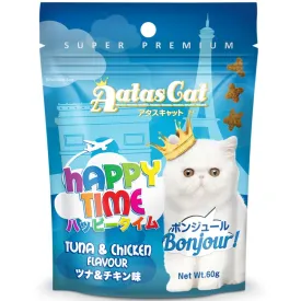 4 FOR $9: Aatas Cat Happy Time Bonjour! Tuna & Chicken Cat Treats 60g