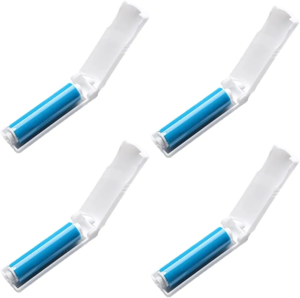 4pcs Pet Hair Remover Roller Reusable Sticky Lint Roller for Clothes Reusable Lint Roller for Pet Hair Washable Lint Remover for Clothes
