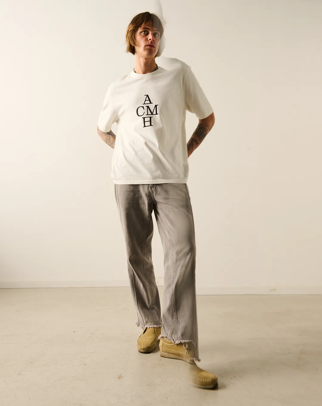 ACMH Lyrics Short Sleeve T-Shirt - Off White