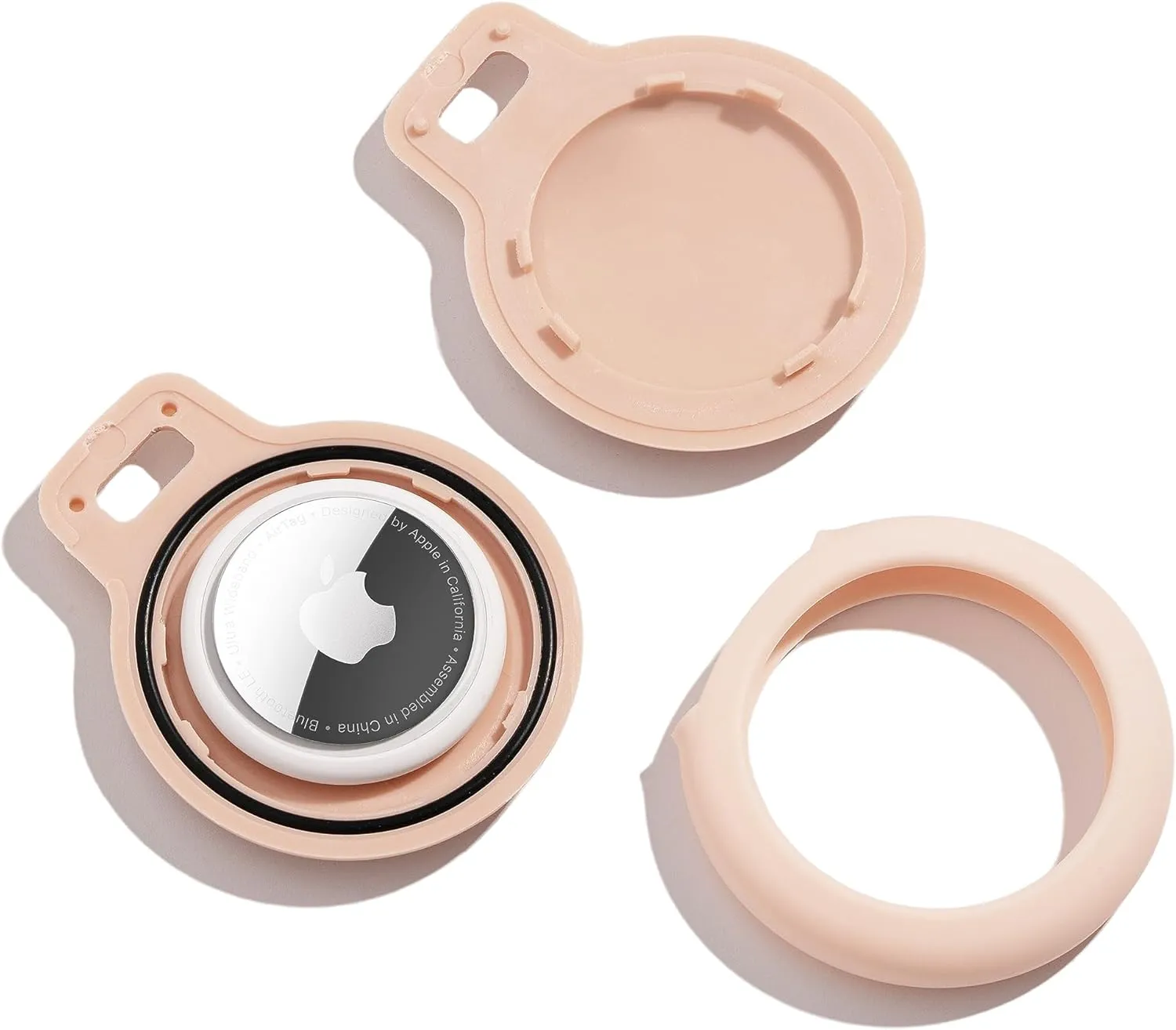 AirTag Holder for Dog Collar - Waterproof Dog Collar AirTag Holder - Key Ring Dog AirTag Holder - Air Tag Dog Collar Pet Holder for Apple Updated Model - AirTag Attachment Dog Collar