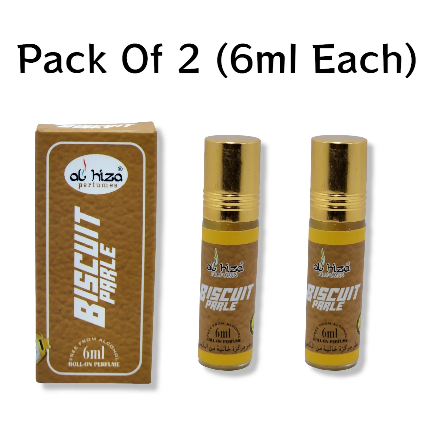 Al hiza perfumes Biscuit Parle Roll-on Perfume Free From Alcohol 6ml (Pack of 6)