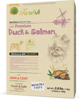 Alpha Dog Series FURESH Premium Natural Dry Dog Food Kibble | Duck   Salmon Recipe | Limited Ingredients | Natural Balance Dog Food Small Dogs, Puppies   Medium Breeds | Skin & Coat (Pack of 4)
