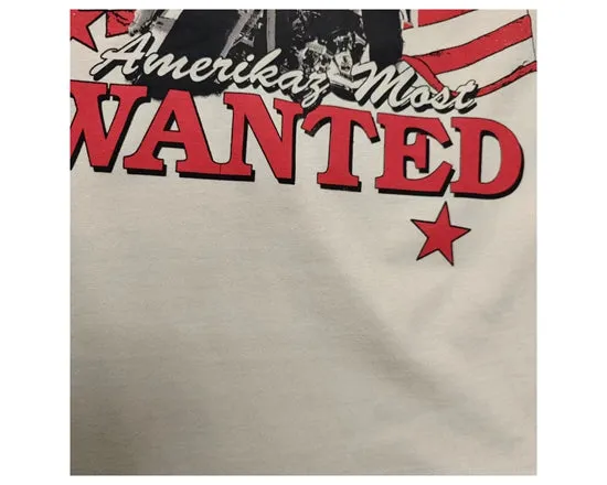 AMERICAN MOST WANTED 2PAC RETRO HIP HOP CREW NECK T SHIRT