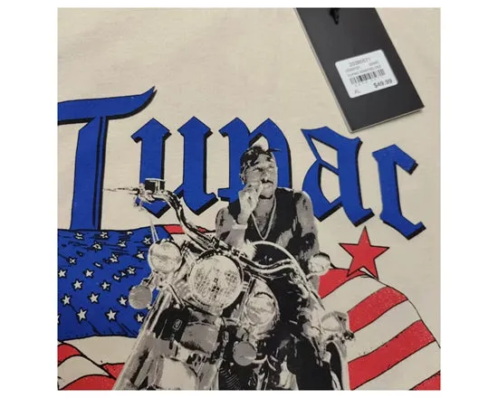 AMERICAN MOST WANTED 2PAC RETRO HIP HOP CREW NECK T SHIRT