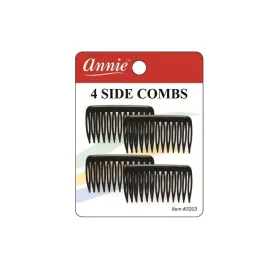 ANNIE #03203 Side Combs 4ct [SMALL] [BLACK]