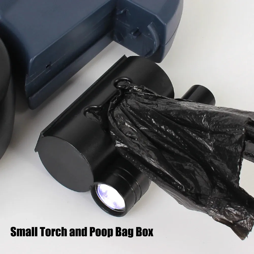 Auto Retractable Dual Dog Leash 3m With Flashlight Waste Bag Box Roulette Double-Ended Traction Rope Pet supplies