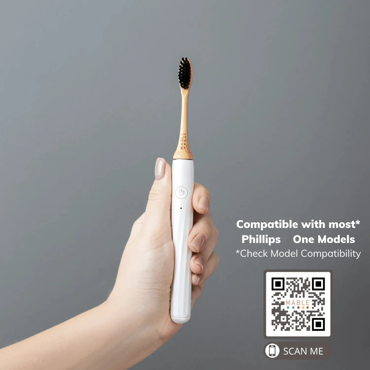 Bamboo Toothbrush Head compatible with Philips One