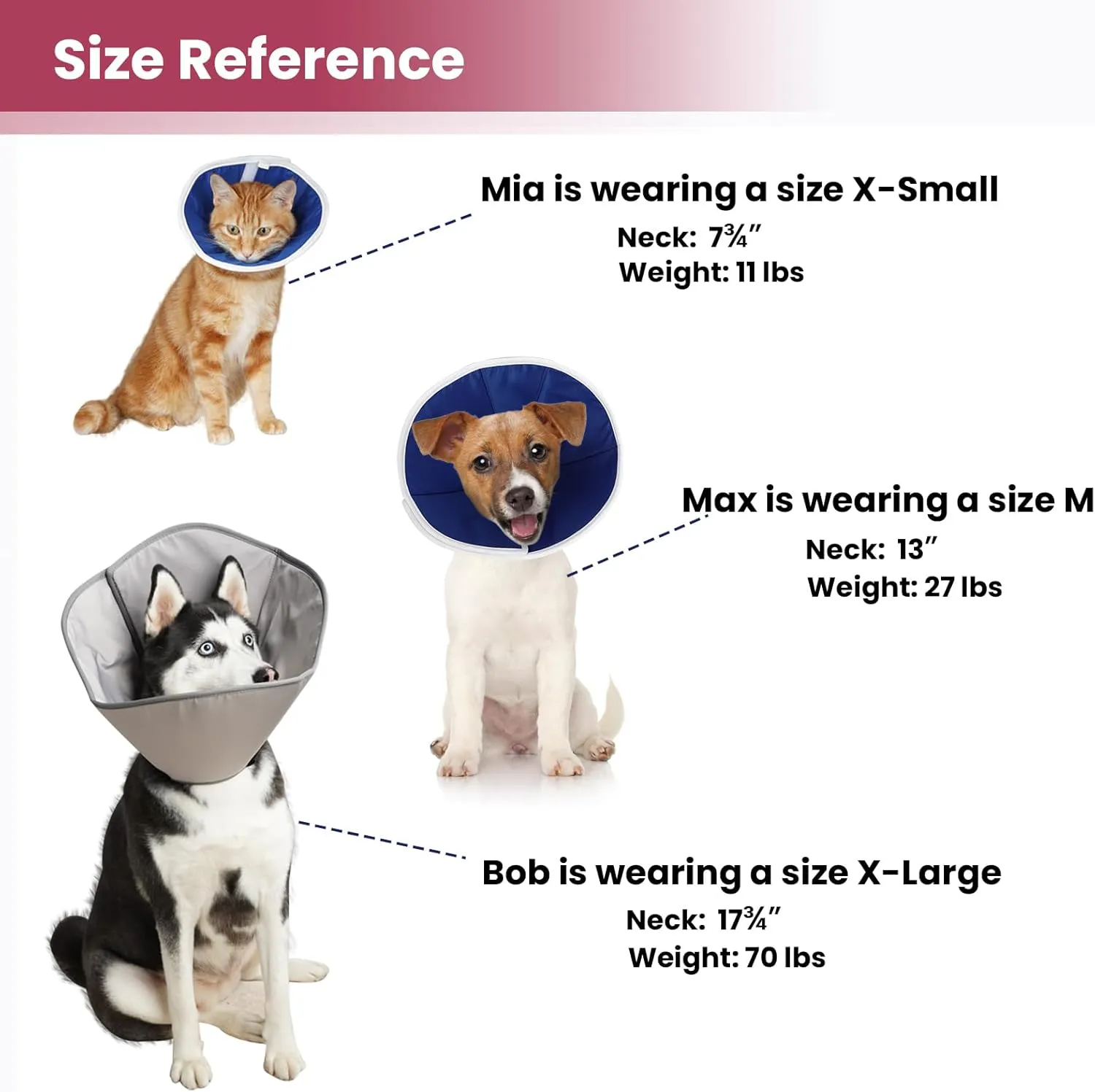 BARKLESS Dog Cone, Soft Cones for Large Dogs After Surgery to Stop Licking, Adjustable Elizabethan Collar for Neuter Surgery, Lightweight Recovery Collar