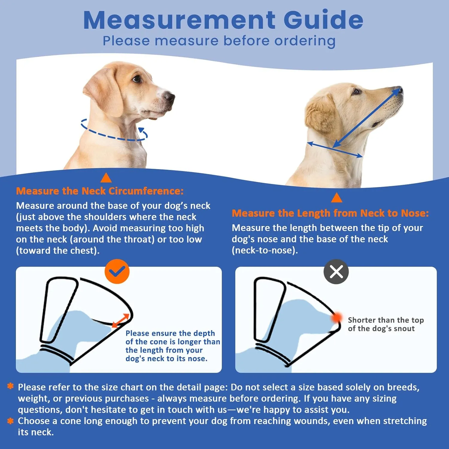 BARKLESS Dog Cone, Soft Cones for Large Dogs After Surgery to Stop Licking, Adjustable Elizabethan Collar for Neuter Surgery, Lightweight Recovery Collar