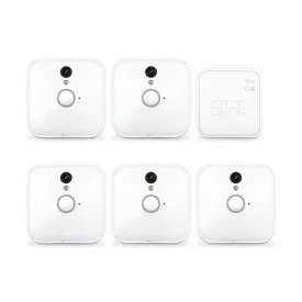 Blink Indoor Home Security Camera System | with Motion Detection, HD Video, 2-year Battery Life and Cloud Storage Included | 5-Camera Kit