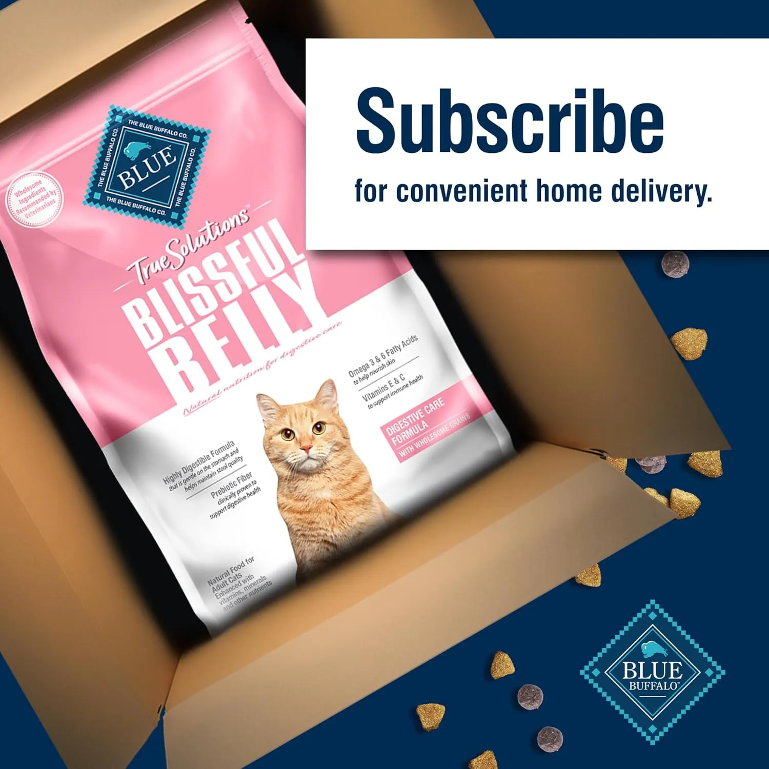 Blue Buffalo True Solutions Digestive Care Natural Dry Cat Food for Adult Cats, Chicken, 3.5-lb. Bag