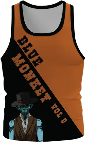 Blue Monkey Old West V8 Black/Orange Singlet