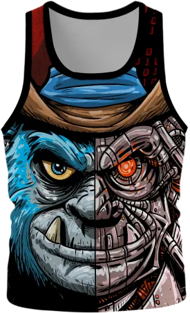 Blue Monkey TX Red Singlet