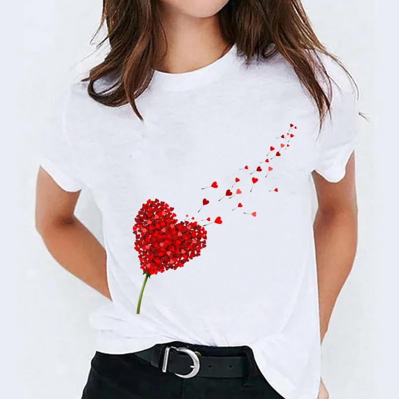 Cartoon Print Cute Short Sleeve T-Shirt - GlamzLife