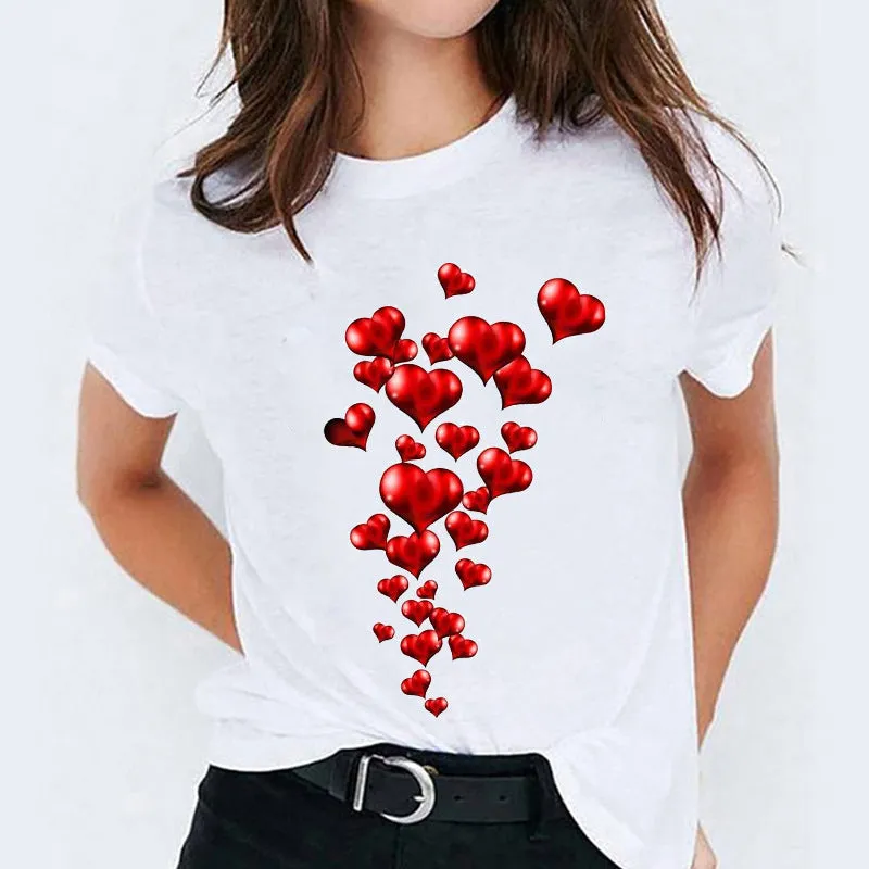 Cartoon Print Cute Short Sleeve T-Shirt - GlamzLife