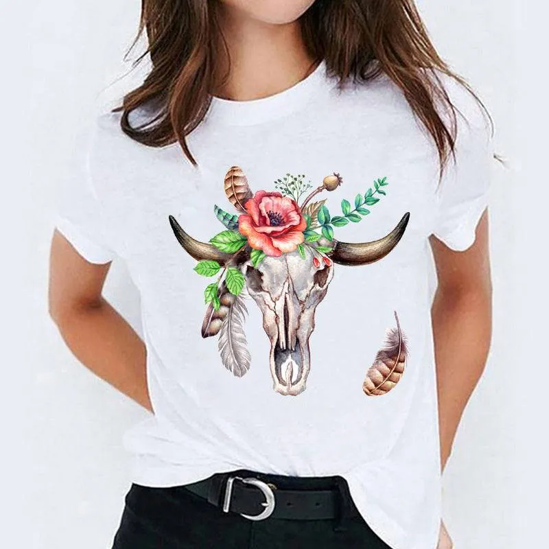 Cartoon Print Cute Short Sleeve T-Shirt - GlamzLife
