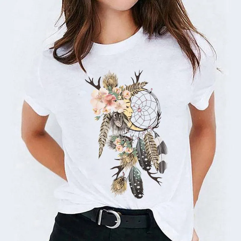 Cartoon Print Cute Short Sleeve T-Shirt - GlamzLife