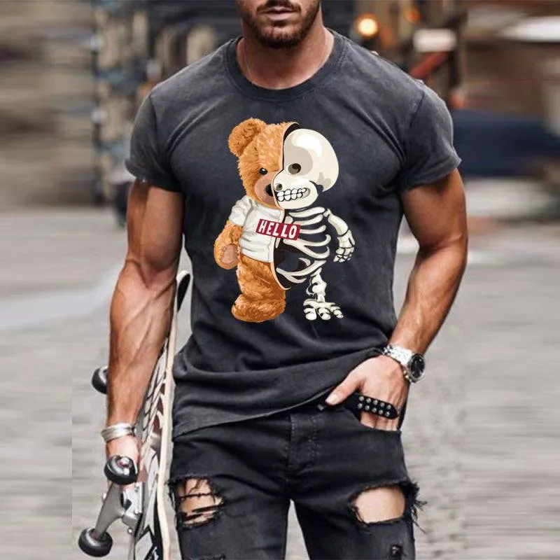 Cartoon Printed Short Sleeve Men's T-shirt - GlamzLife