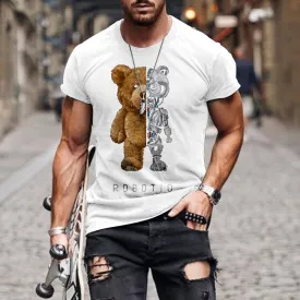 Cartoon Printed Short Sleeve Men's T-shirt - GlamzLife