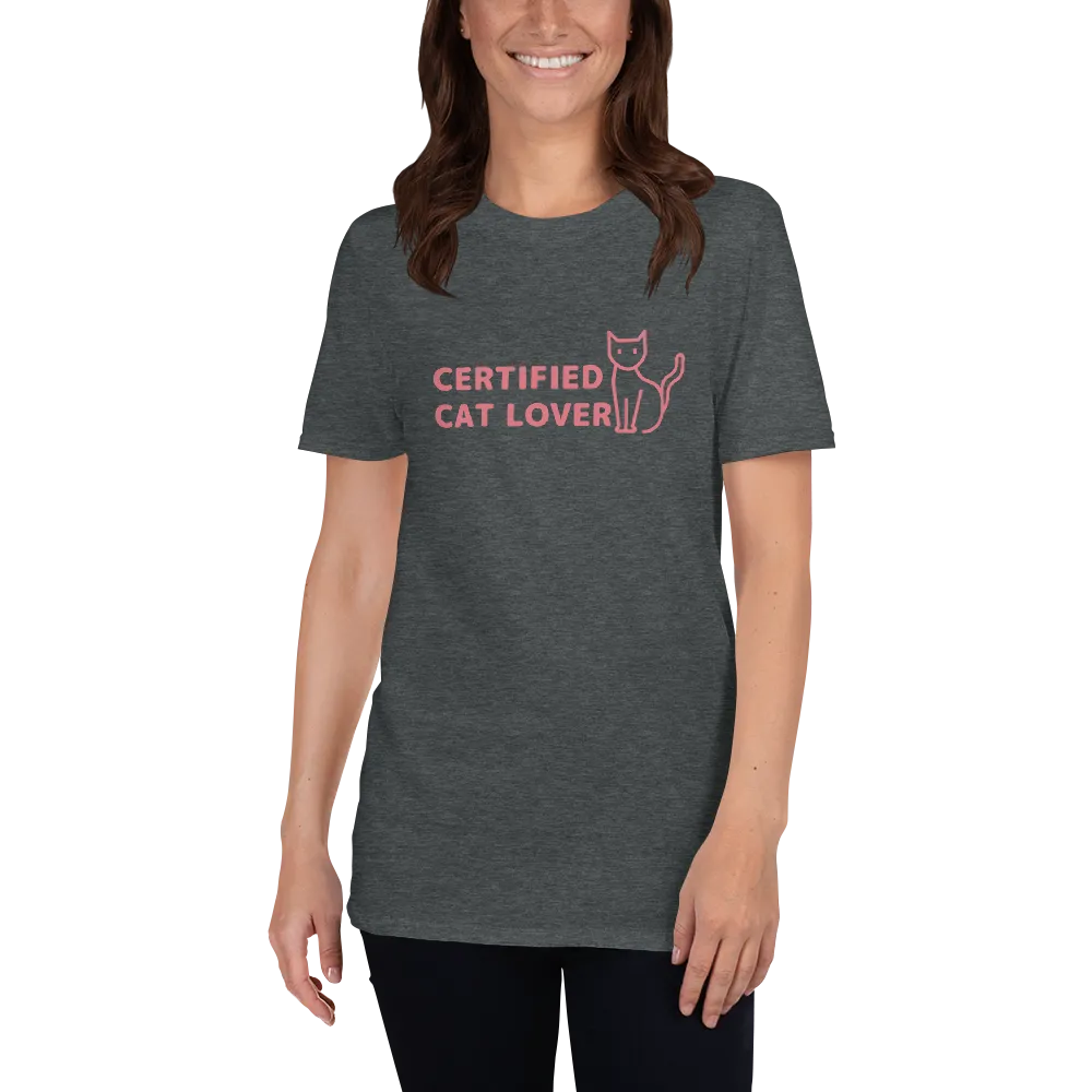 CERTIFIED CAT LOVER Short-Sleeve Unisex T-Shirt