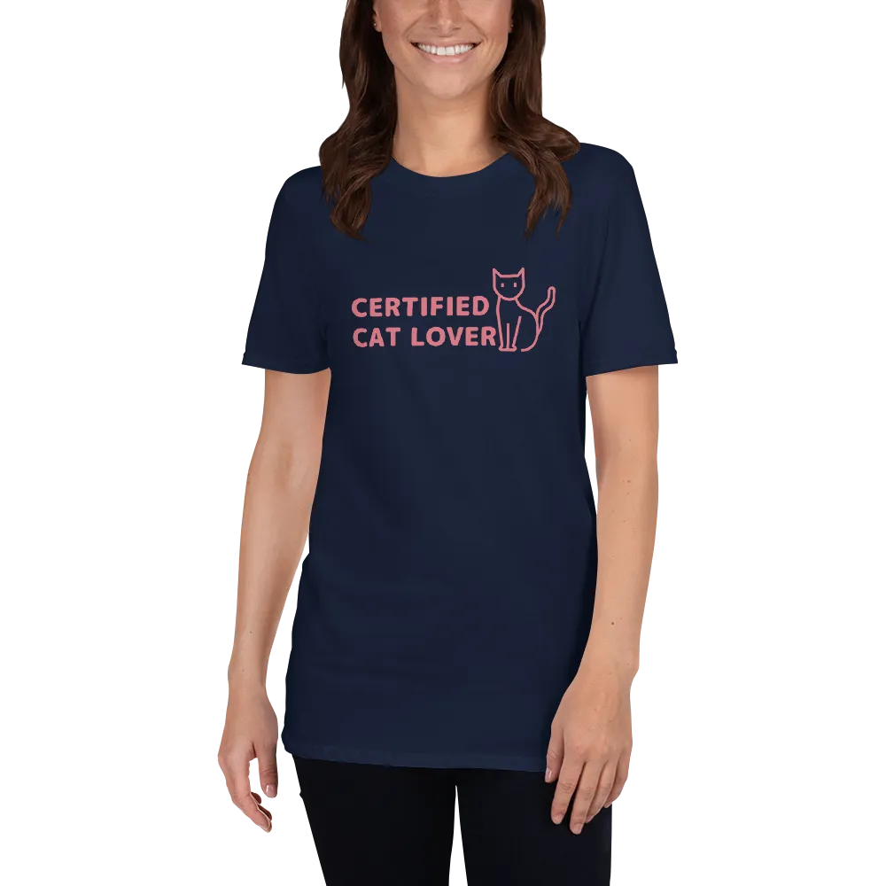 CERTIFIED CAT LOVER Short-Sleeve Unisex T-Shirt