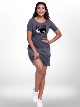 Chilling Pet Womens Printed Long T-shirt