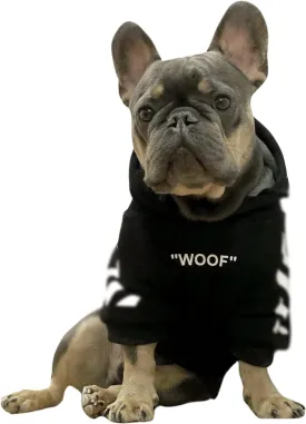 ChoChoCho Stylish Dog Hoodie Dog Clothes Streetwear Cotton Sweatshirt Fashion Outfit for Dogs Cats Puppy Small Medium Large (2XL, Black)