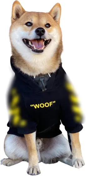ChoChoCho Stylish Dog Hoodie Dog Clothes Streetwear Cotton Sweatshirt Fashion Outfit for Dogs Cats Puppy Small Medium Large (2XL, Yellow)