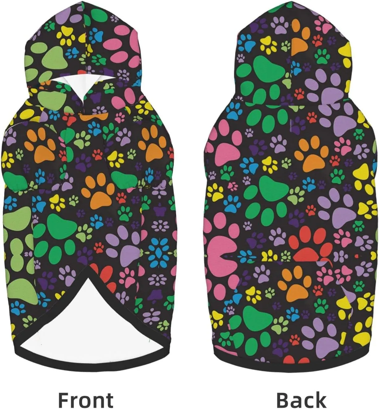 Colorful Dogprint Dog HoodiesDog Clothes with Pocket and Hat Winter Clothes Sweaters for Medium Large Dogs Girl Boy Pets' Clothes Outfits