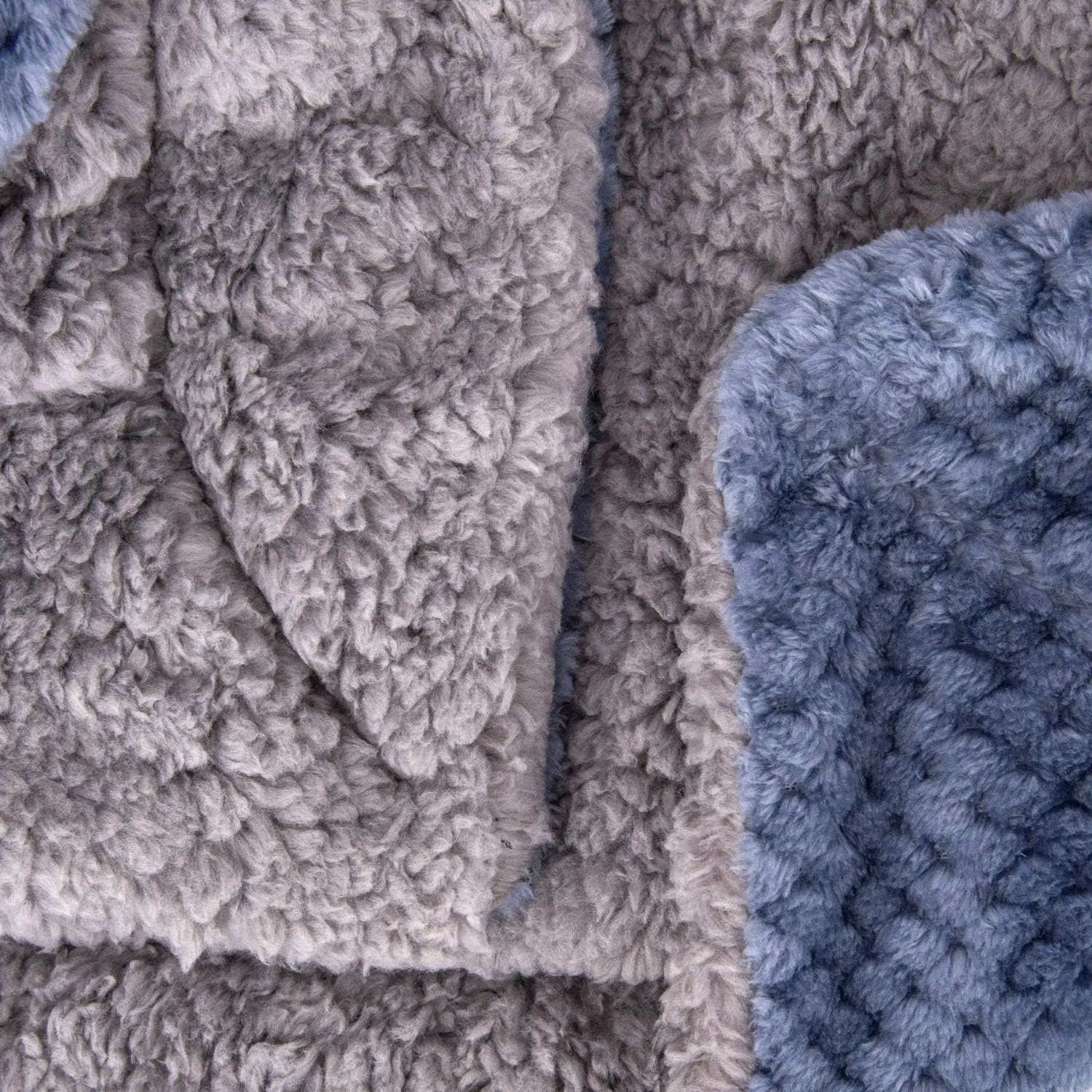 DG Plush Fleece Receiving Blanket for Dog, Cat, Pet - Warm & Soft, Couch, Sofa, Travel & Outdoor, Camping (24" x 32"), Smoked Blue