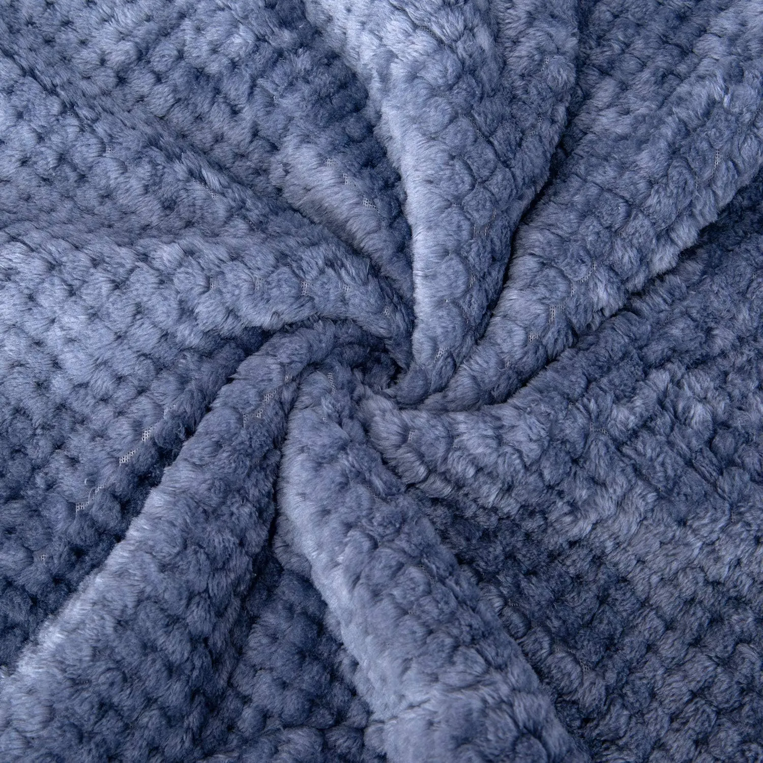DG Plush Fleece Receiving Blanket for Dog, Cat, Pet - Warm & Soft, Couch, Sofa, Travel & Outdoor, Camping (24" x 32"), Smoked Blue