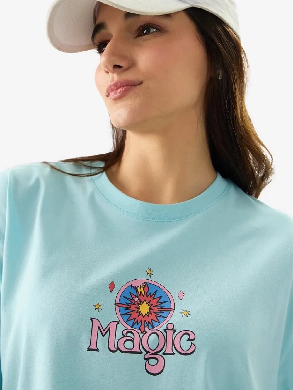 Disney Fire Magic Desire Graphic Printed Womens Drop Shoulder T-shirt Legacy Boutiques Dhaka