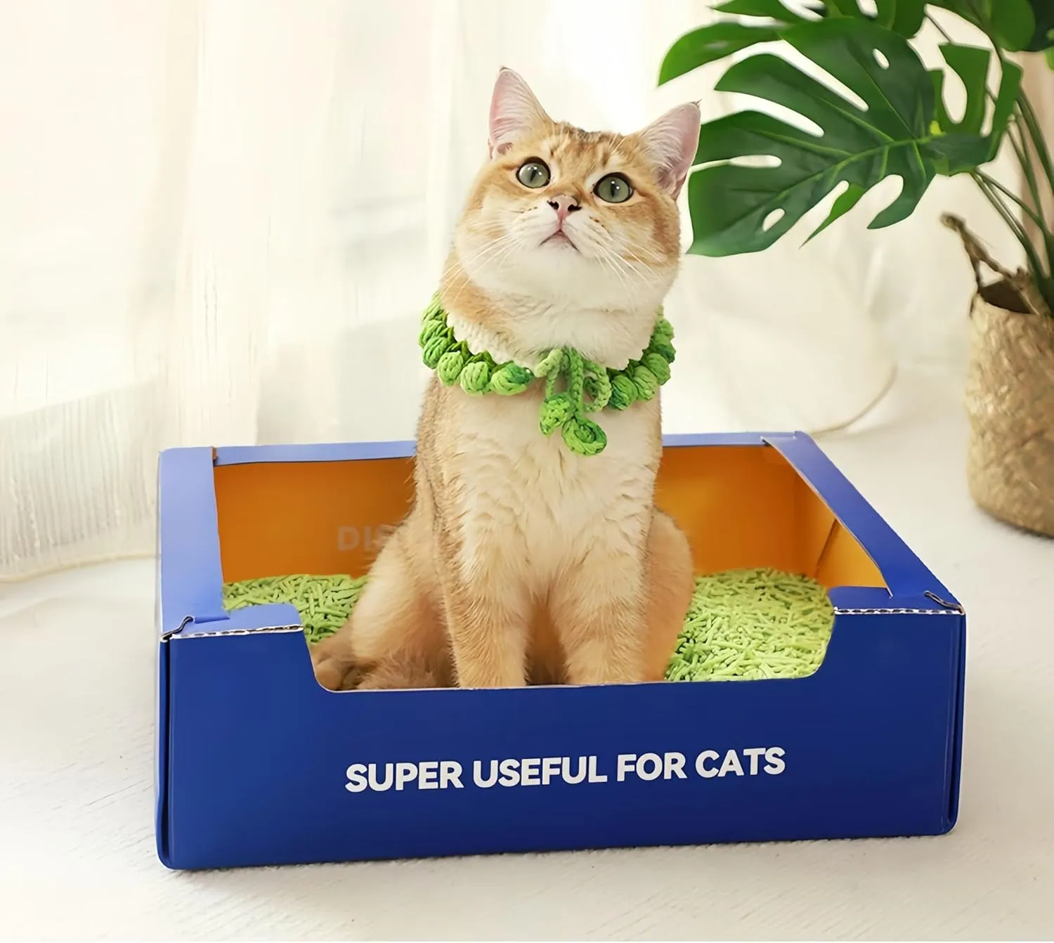 Disposable Cat Litter Box 1 Unit - Super Lightweight, Waterproof, Convenient for Travel and Indoor Use!