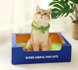 Disposable Cat Litter Box 1 Unit - Super Lightweight, Waterproof, Convenient for Travel and Indoor Use!