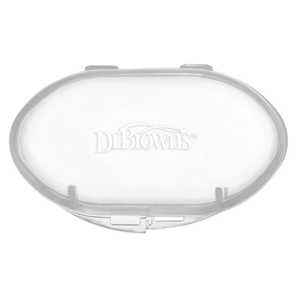 Dr. Brown'S Silicone Finger Toothbrush With Case - Pack of -2  Gray And Light Green 3M to 12M