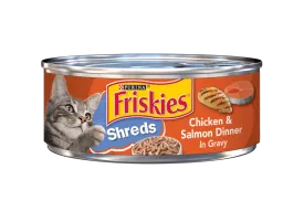 Friskies Savory Shreds Chicken And Salmon Dinner In Gravy Canned Cat Food