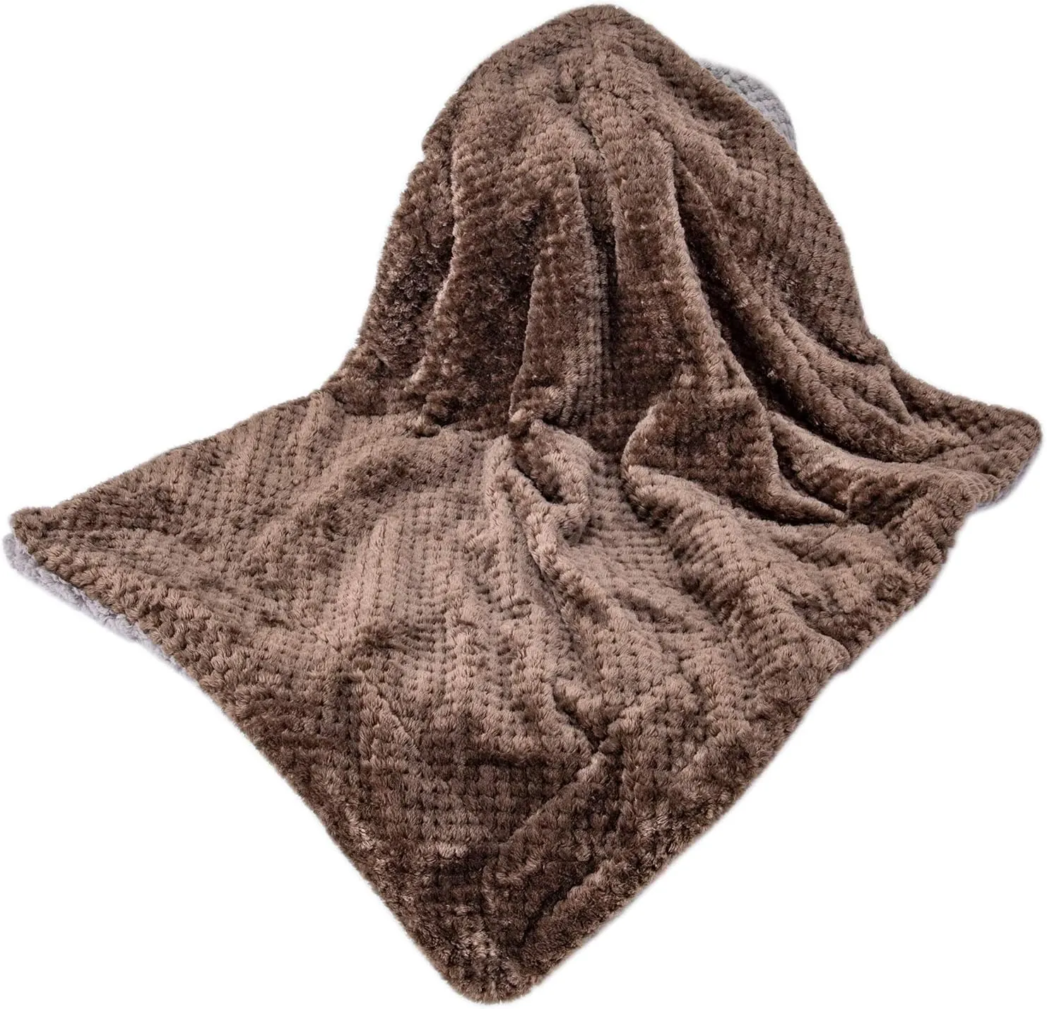Fuzzy Dog Blanket or Cat Blanket or Pet Blanket, Warm and Soft, Plush Fleece Receiving Blankets for Dog Bed and Cat Bed, Couch, Sofa, Travel and Outdoor, Camping (Blanket (24" x 32"), DG-Eagle Grey)