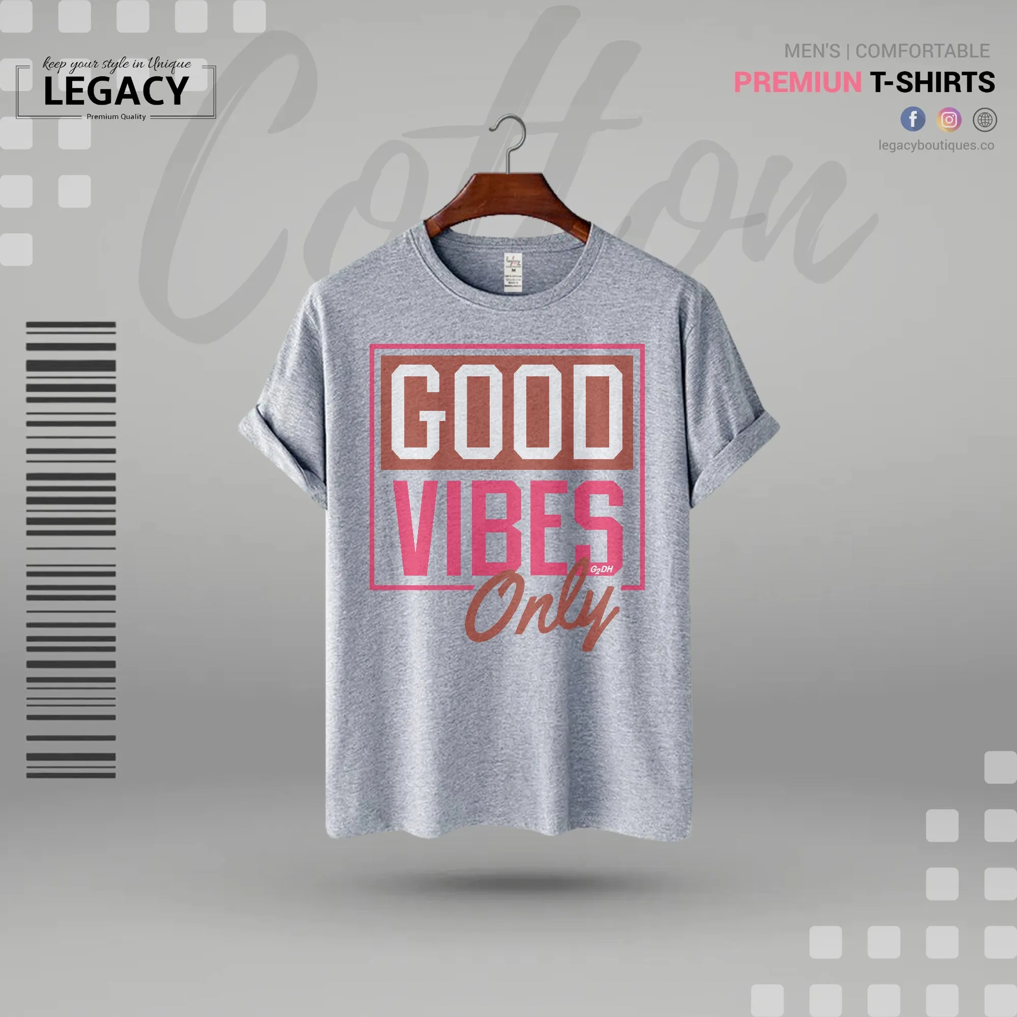 Good Vibes only Mens T Shirt For Man