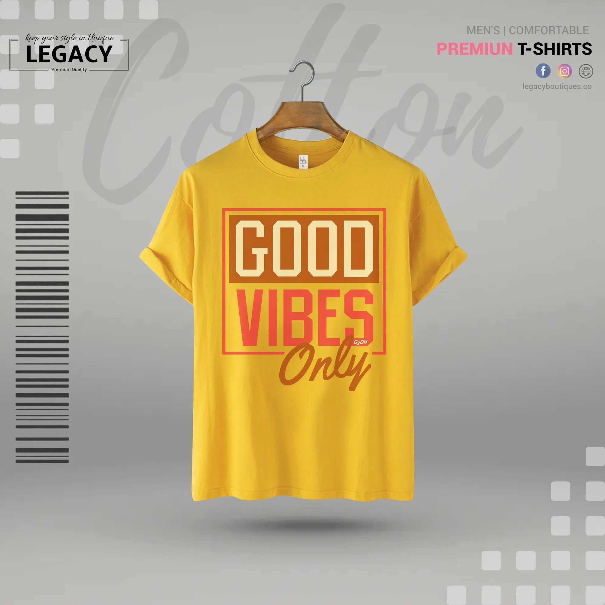 Good Vibes only Mens T Shirt For Man