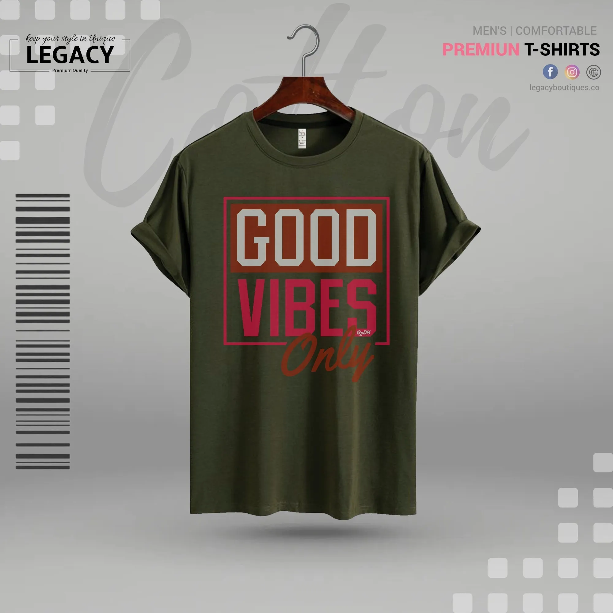 Good Vibes only Mens T Shirt For Man