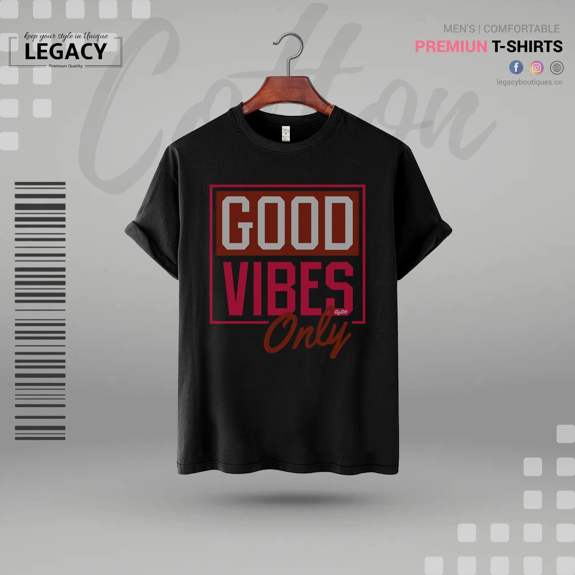 Good Vibes only Mens T Shirt For Man