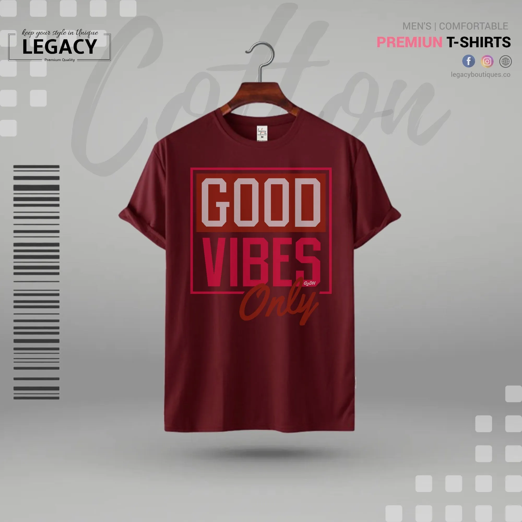 Good Vibes only Mens T Shirt For Man