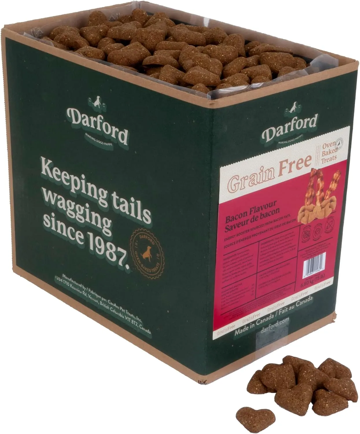Grain Free Tasty Bacon Flavor Dog Treats, 15 lb