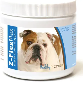 Healthy Breeds Bulldog Z-Flex Max Hip and Joint Soft Chews 50 Count