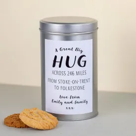 Hug Across the Miles Tin with a Dozen Biscuits