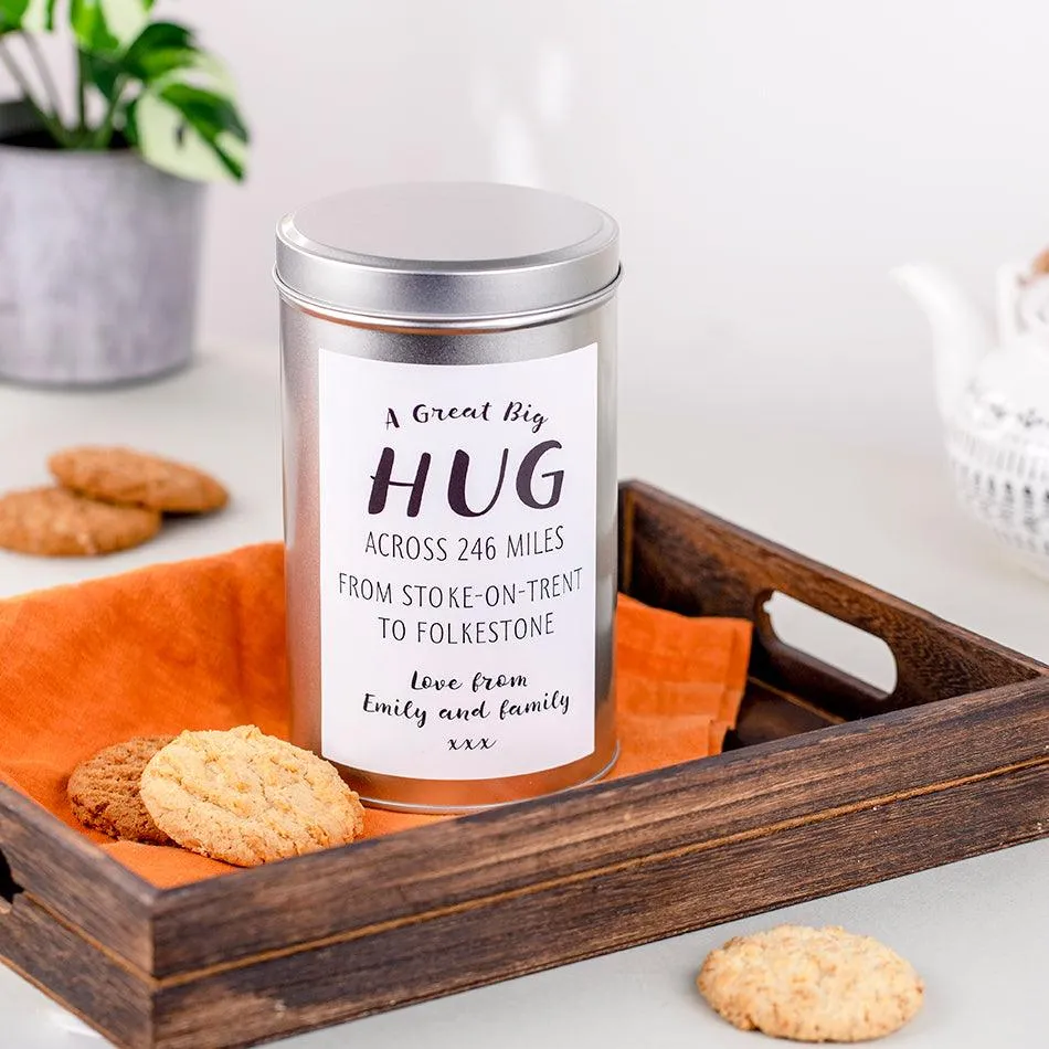 Hug Across the Miles Tin with a Dozen Biscuits
