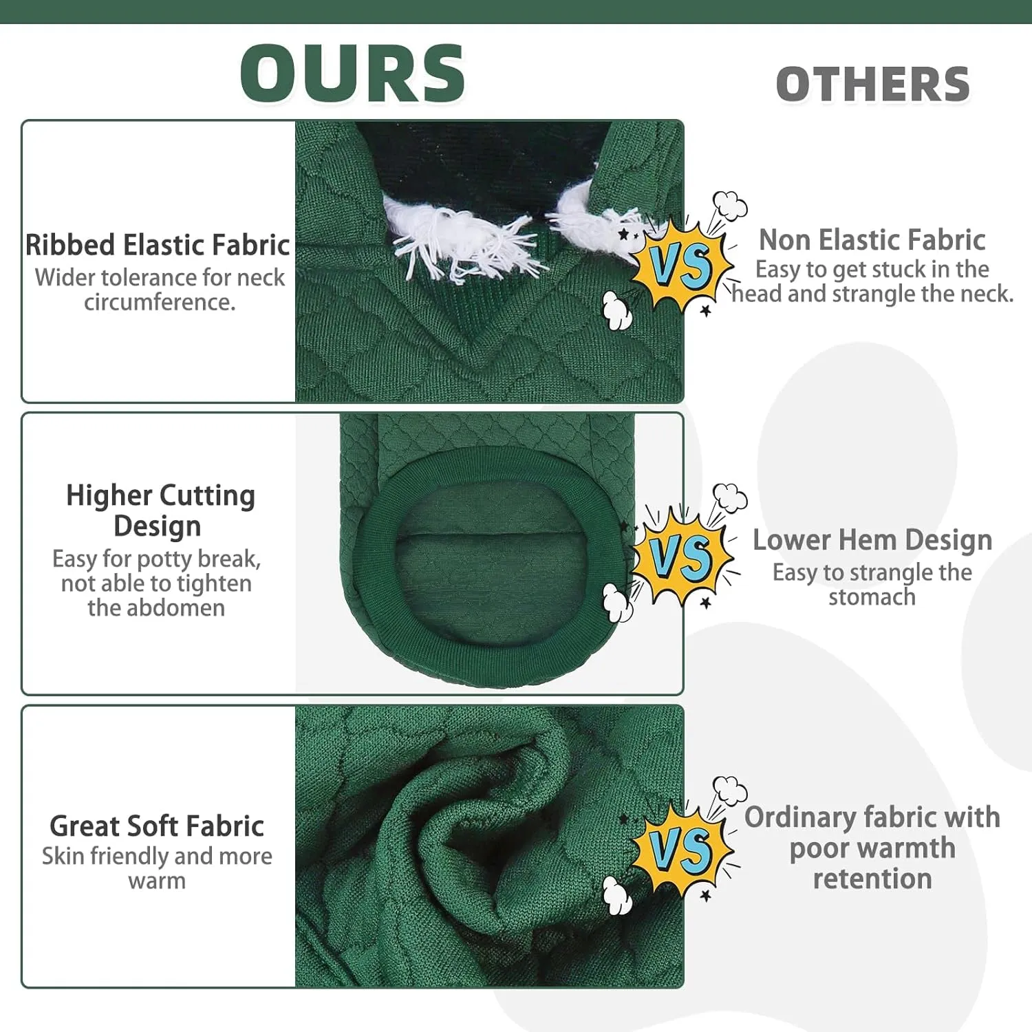 KOOLTAIL Dog Hoodie Pet Clothes Sweater with Hat and Pocket for Small Medium Large Dogs, Warm Soft Dog Cold Weather Coat, Clover Laminated Cotton Hooded Sweatshirt Outfit for Puppy Cats, Green SM