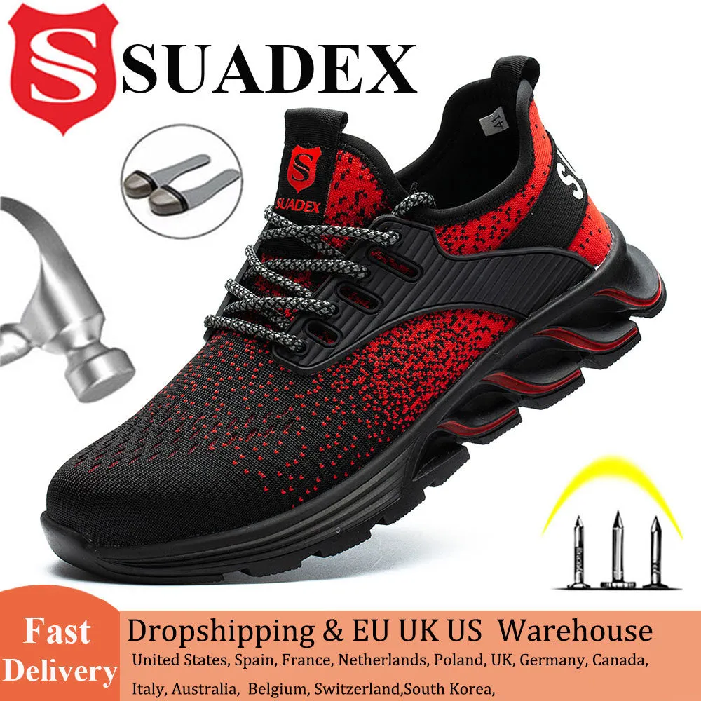 Lightweight Breathable Mens Steel Toe Safety Shoes